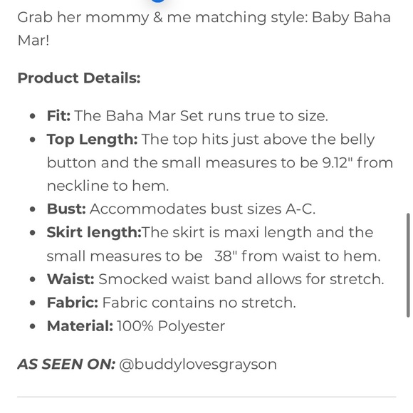 NWT Buddy Love BAHA MAR TWO-PIECE SET in DAISY DAYS- XS - Picture 10 of 10